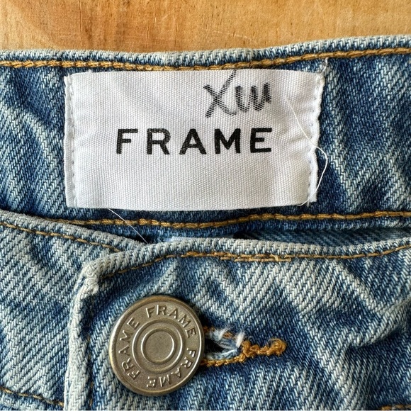 Frame Le Slouch Boyfriend Jean In BlueJay Rips Rigid Distressed Denim - Picture 10 of 16